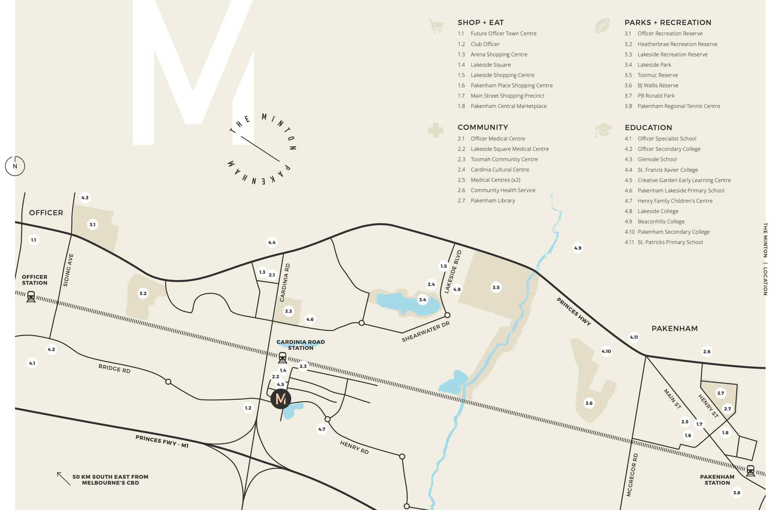 The Minton Estate - Pakenham Locaiton map